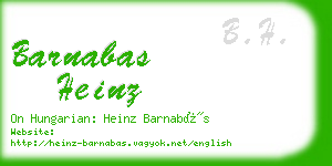 barnabas heinz business card